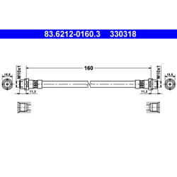 Flexible de frein ATE 83.6212-0160.3