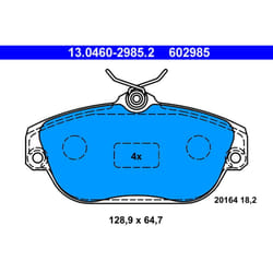 Jeu de plaquettes de frein ATE 13.0460-2985.2, avant