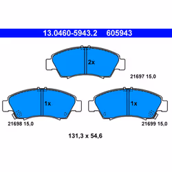 Jeu de plaquettes de frein ATE 13.0460-5943.2, avant