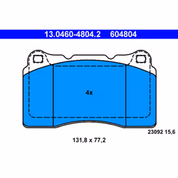 Jeu de plaquettes de frein ATE 13.0460-4804.2, avant