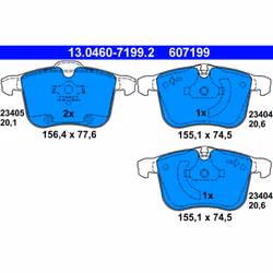 Jeu de plaquettes de frein ATE 13.0460-7199.2, avant