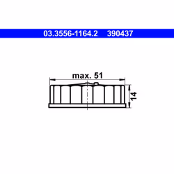 Bouchon, réservoir de liquide de frein ATE 03.3556-1164.2 - Vue supplémentaire 3