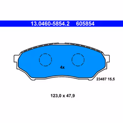 Jeu de plaquettes de frein ATE 13.0460-5854.2, avant