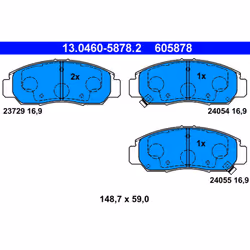 Jeu de plaquettes de frein ATE 13.0460-5878.2, avant