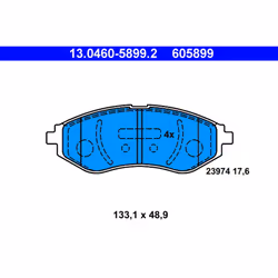 Jeu de plaquettes de frein ATE 13.0460-5899.2, avant