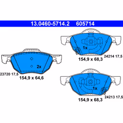 Jeu de plaquettes de frein ATE 13.0460-5714.2, avant