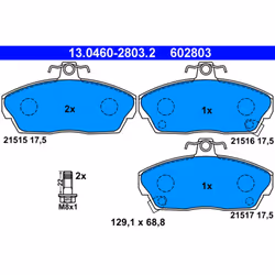 Jeu de plaquettes de frein ATE 13.0460-2803.2, avant