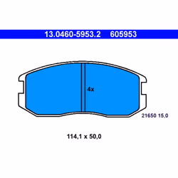 Jeu de plaquettes de frein ATE 13.0460-5953.2, avant