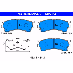 Jeu de plaquettes de frein ATE 13.0460-5954.2, avant