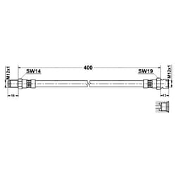 ATE 83.6103-0400.3 Flexible De Frein 400 M12x1 MERCEDES-BENZ: UNIMOG