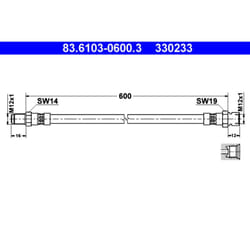 Flexible de frein ATE 83.6103-0600.3