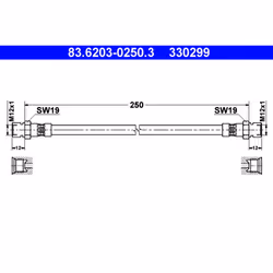 Flexible de frein ATE 83.6203-0250.3