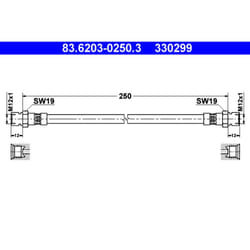 Flexible de frein ATE 83.6203-0250.3