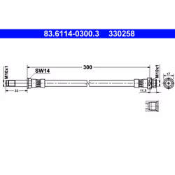 Flexible de frein ATE 83.6114-0300.3