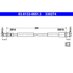Flexible de frein ATE 83.6133-0651.3