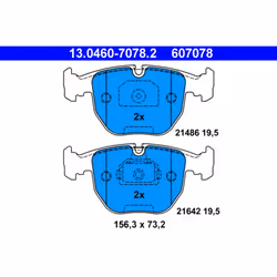 Jeu de plaquettes de frein ATE 13.0460-7078.2, avant