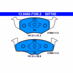 Jeu de plaquettes de frein ATE 13.0460-7100.2, avant