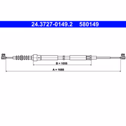 Câble de frein à main ATE 24.3727-0149.2