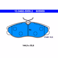 Jeu de plaquettes de frein ATE 13.0460-5959.2, avant