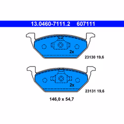 Jeu de plaquettes de frein ATE 13.0460-7111.2, avant