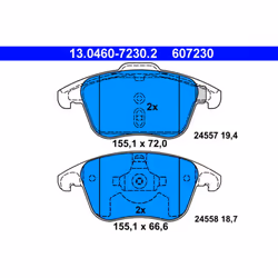 Jeu de plaquettes de frein ATE 13.0460-7230.2, avant