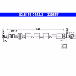Flexible de frein ATE 83.6151-0552.3