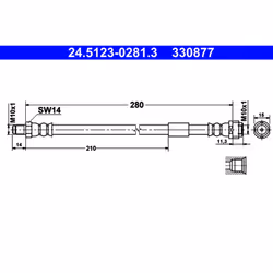 Flexible de frein ATE 24.5123-0281.3