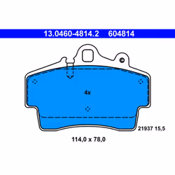 Jeu de plaquettes de frein ATE 13.0460-4814.2, avant