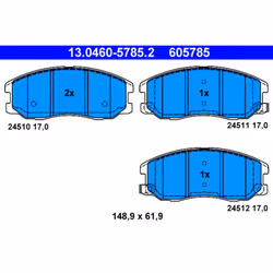 Jeu de plaquettes de frein ATE 13.0460-5785.2, avant