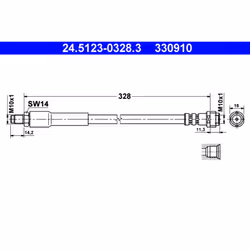Flexible de frein ATE 24.5123-0328.3