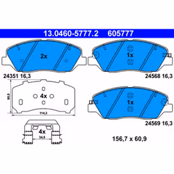 Jeu de plaquettes de frein ATE 13.0460-5777.2, avant