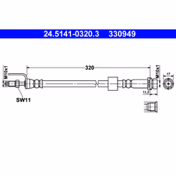 Flexible de frein ATE 24.5141-0320.3