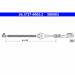 Câble de frein à main ATE 24.3727-0663.2