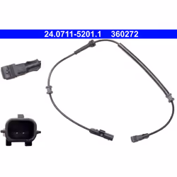 Capteur, vitesse de roue ATE 24.0711-5201.1