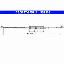 Câble de frein à main ATE 24.3727-2509.2