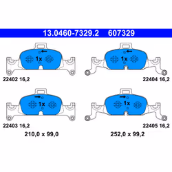 Jeu de plaquettes de frein ATE 13.0460-7329.2, avant