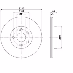 Barum Disque de frein RENAULT: SAFRANE 2, Scénic 1, LAGUNA 1 24,0mm 5 108,0mm ventilé allié/carbonisé BAR24171 7700802231,7700830283,7701204305 - Vue supplémentaire 4
