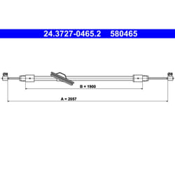 Câble de frein à main ATE 24.3727-0465.2