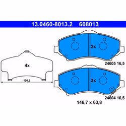 Jeu de plaquettes de frein ATE 13.0460-8013.2, avant