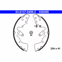 Jeu de mâchoires de frein ATE 03.0137-0499.2