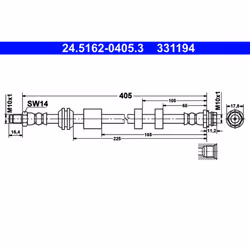 Flexible de frein ATE 24.5162-0405.3
