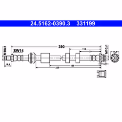 Flexible de frein ATE 24.5162-0390.3