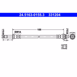 Flexible de frein ATE 24.5163-0155.3