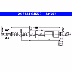 Flexible de frein ATE 24.5144-0455.3