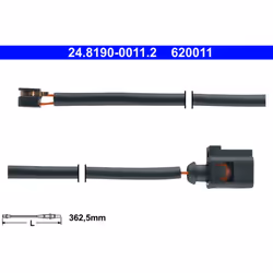 Témoin d'usure, plaquettes de frein ATE 24.8190-0011.2