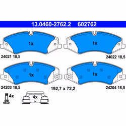 Jeu de plaquettes de frein ATE 13.0460-2762.2, avant