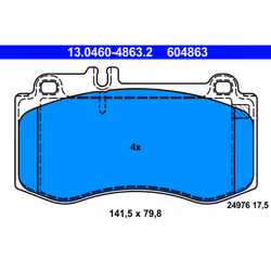 Jeu de plaquettes de frein ATE 13.0460-4863.2, avant