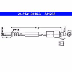 Flexible de frein ATE 24.5131-0415.3
