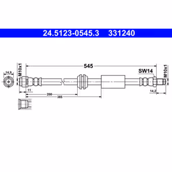 Flexible de frein ATE 24.5123-0545.3