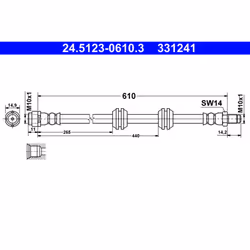 Flexible de frein ATE 24.5123-0610.3